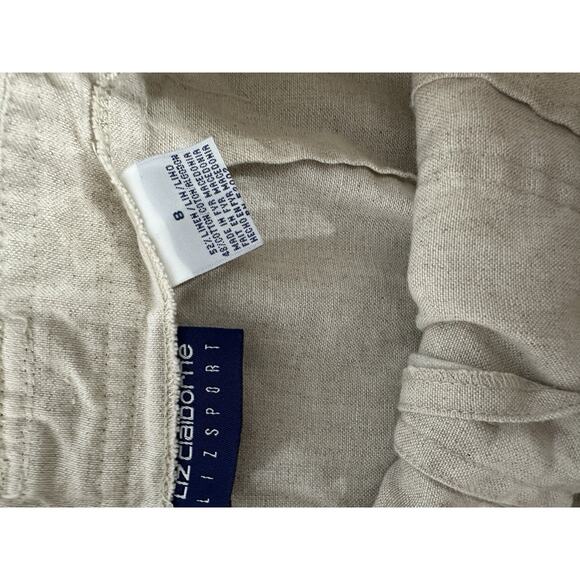 Liz Claiborne Sport Button Linen Blend Skirt Waist Size 8 - Picture 4 of 10